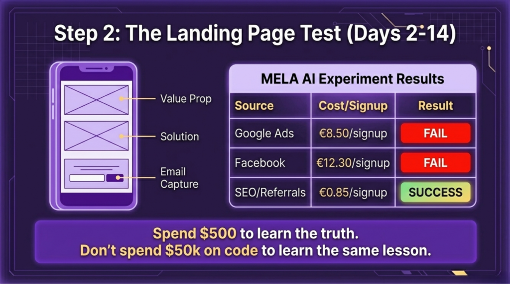 What Is a Minimum Viable Product for Female Entrepreneurs | Guide for women in startups | F/MS Startup Game 7 Build a single webpage that describes your product and includes a waitlist signup or pre-order button. This tests demand before you build anything.